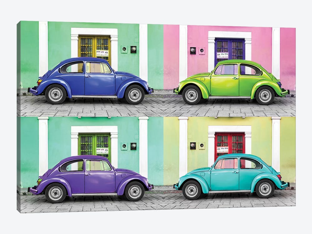 Four VW Beetle Cars I by Philippe Hugonnard 1-piece Canvas Artwork