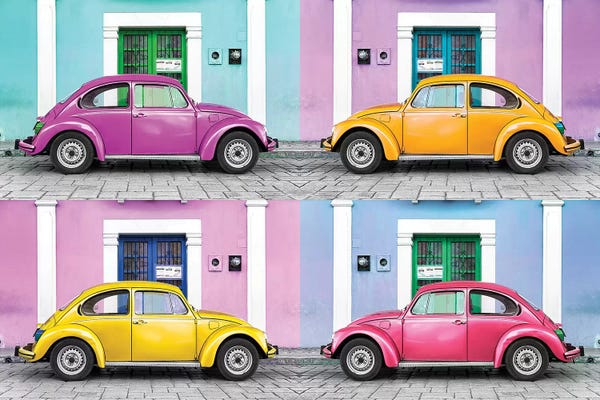 Volkswagen: Four VW Beetle Cars II by Philippe Hugonnard