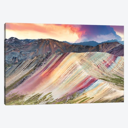 Sunset Palcoyo Mountain Canvas Print #PHD2842} by Philippe Hugonnard Art Print