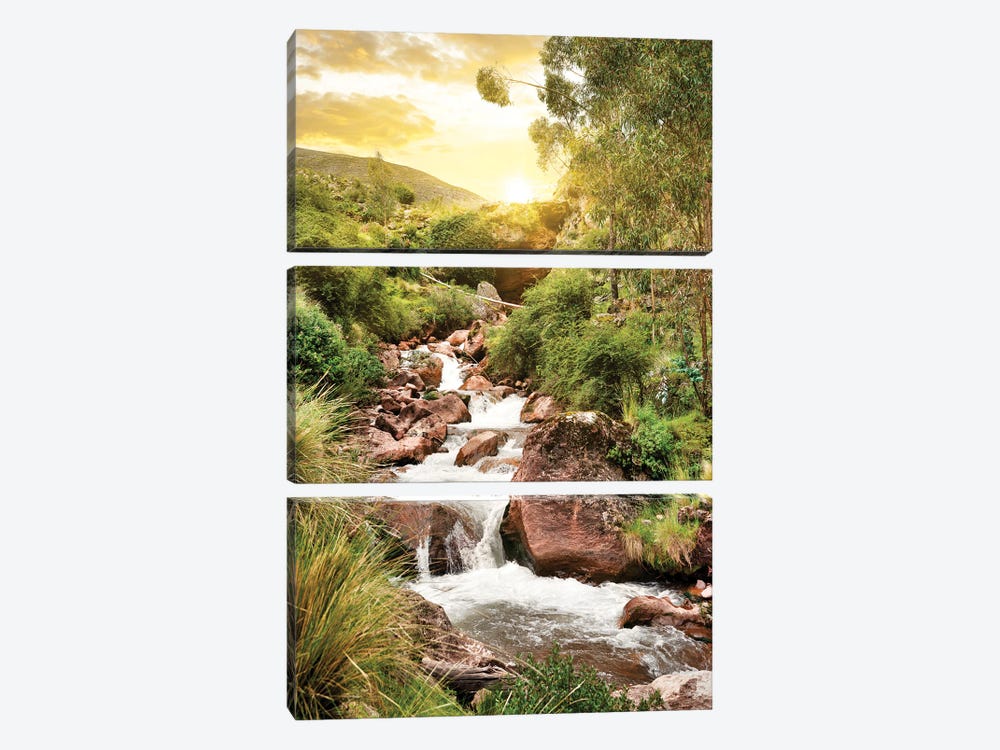 Sunset River by Philippe Hugonnard 3-piece Canvas Print