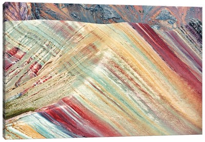 Rainbow Mountain Canvas Art Print - Mountains Scenic Photography