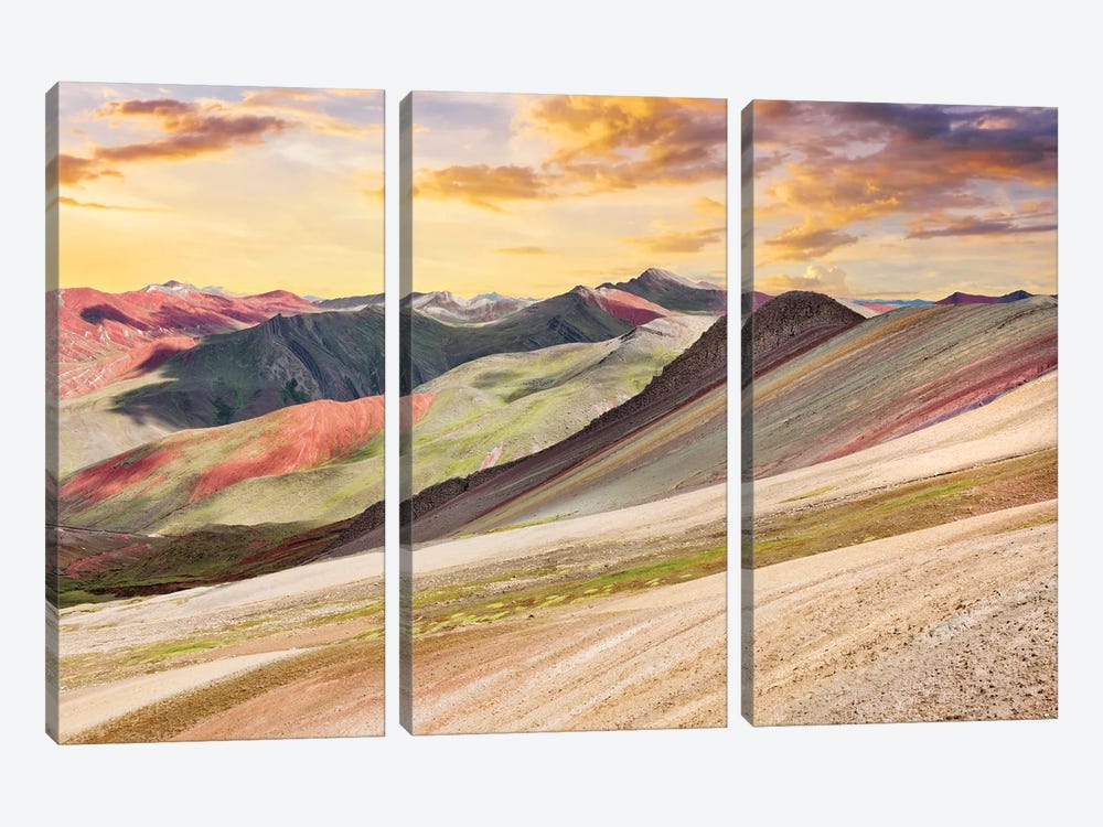 Palcoyo At Sunset by Philippe Hugonnard 3-piece Canvas Art Print