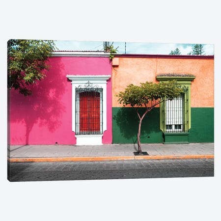 Mexican Colorful Facades Canvas Print #PHD286} by Philippe Hugonnard Art Print