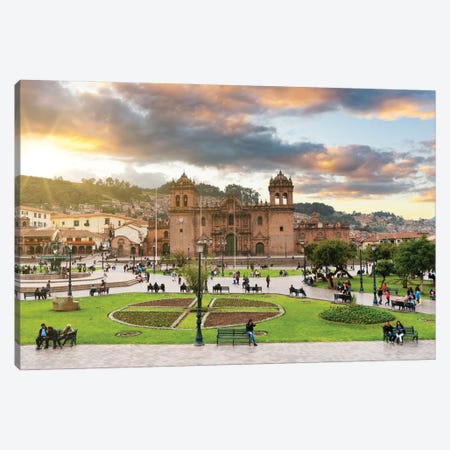 Cusco At Sunset Canvas Print #PHD2871} by Philippe Hugonnard Canvas Art