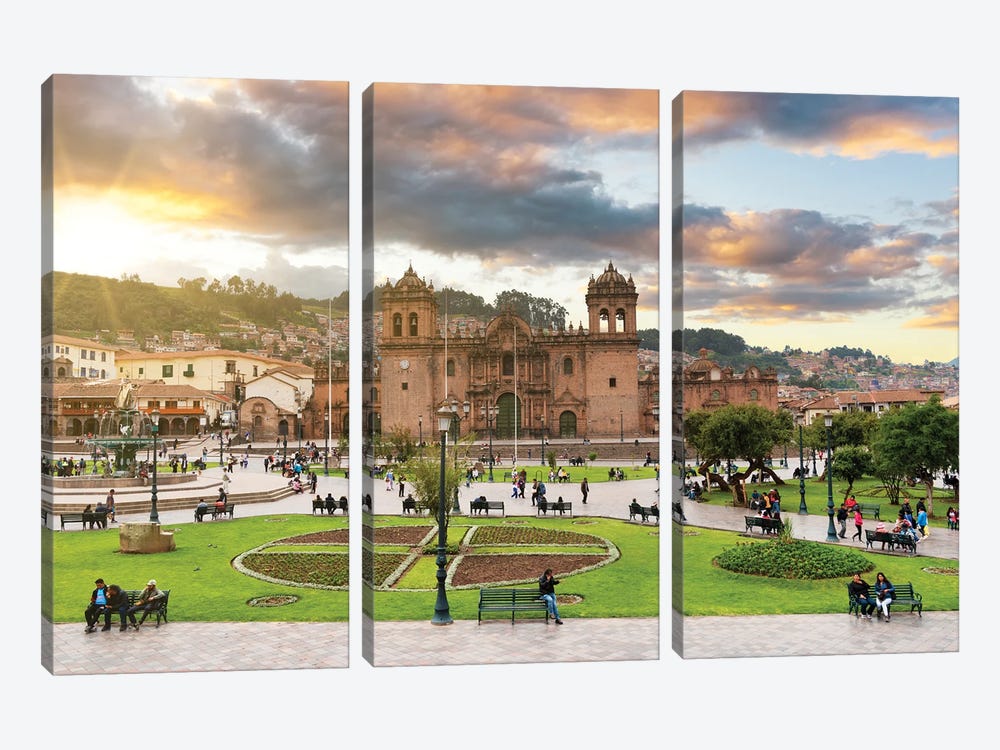 Cusco At Sunset by Philippe Hugonnard 3-piece Canvas Art Print