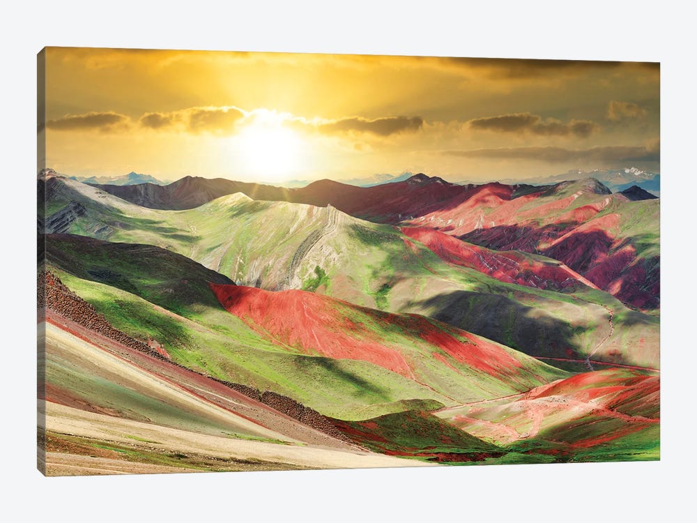Red Valley At Sunset by Philippe Hugonnard 1-piece Canvas Artwork