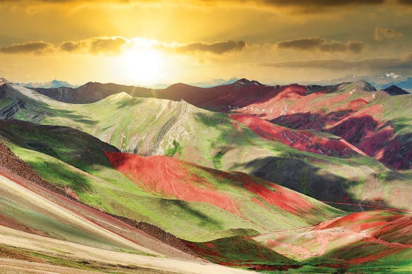 Peru: Red Valley At Sunset by Philippe Hugonnard