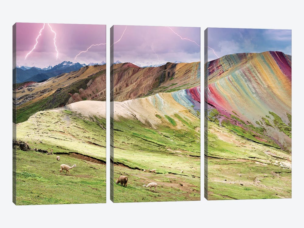 Palcoyo Thunderstorm by Philippe Hugonnard 3-piece Canvas Wall Art