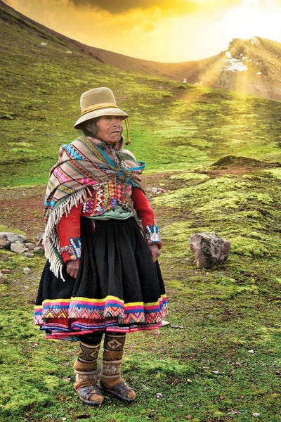 South American Culture: Quechua Old Woman by Philippe Hugonnard