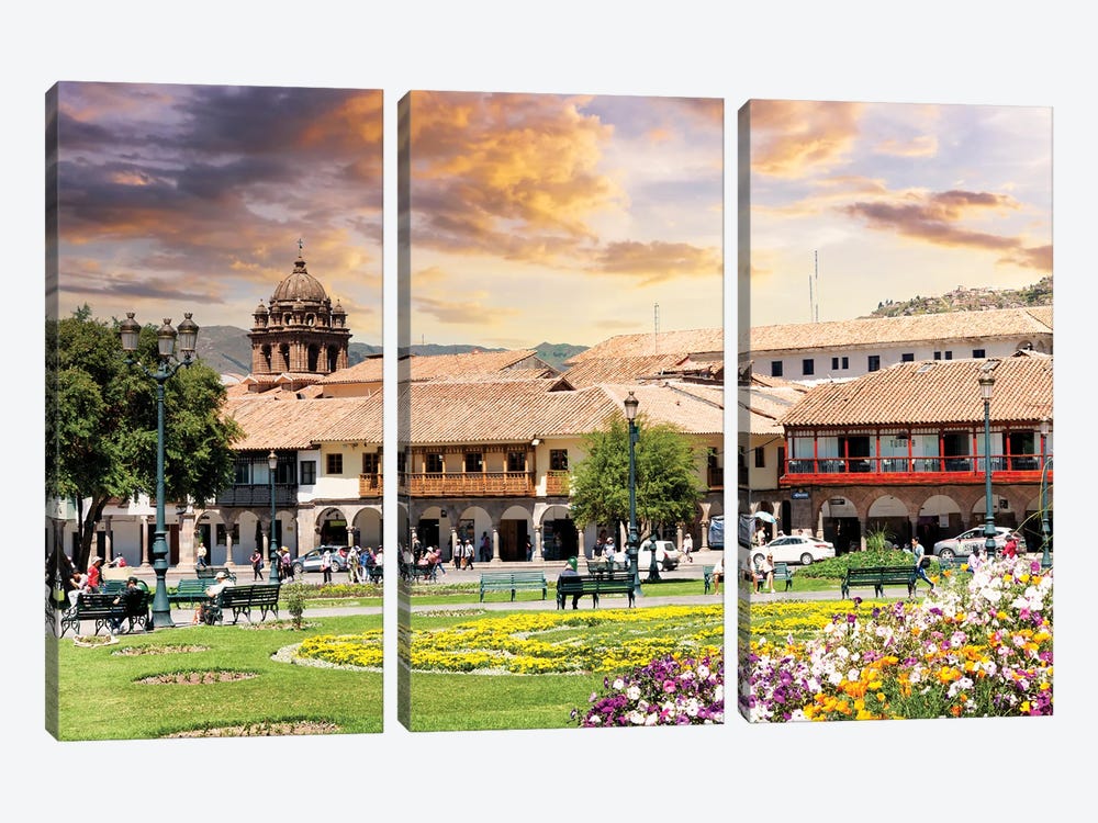The City Of Cusco by Philippe Hugonnard 3-piece Canvas Wall Art