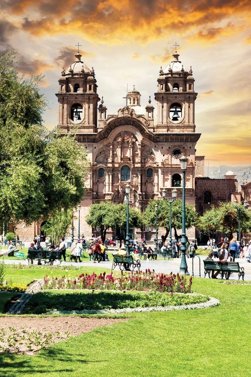 Cusco Cathedral At Sunset