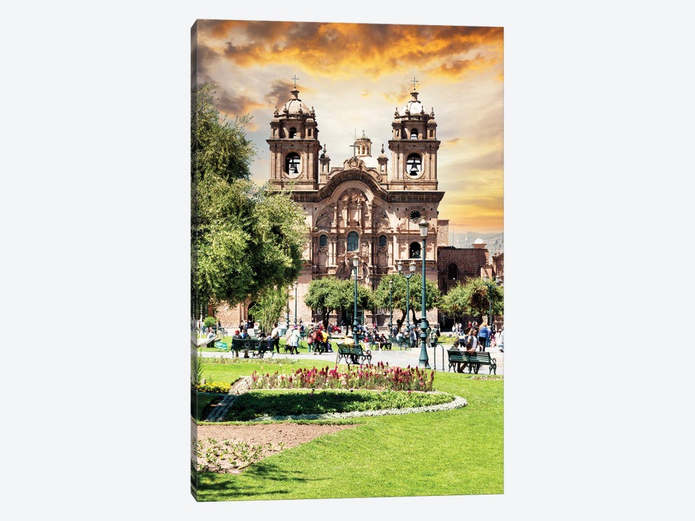 Cusco Cathedral At Sunset by Philippe Hugonnard 1-piece Canvas Art Print