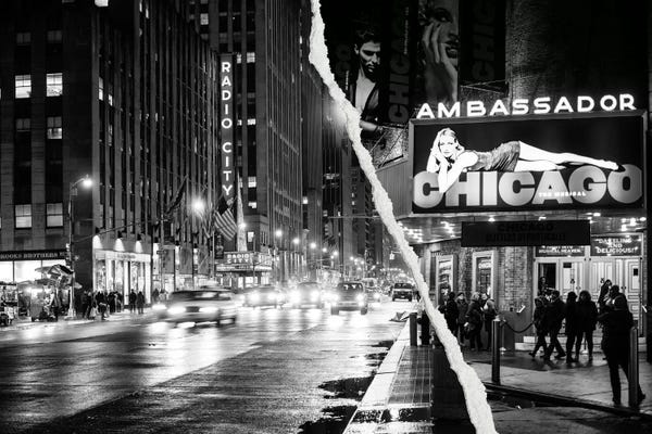 Black & White Pop Culture Art: Nightlife in Manhattan by Philippe Hugonnard