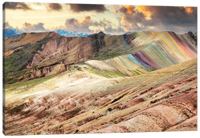 Beautiful Rainbow Mountain Canvas Art Print - Peru Art