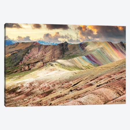 Beautiful Rainbow Mountain Canvas Print #PHD2900} by Philippe Hugonnard Canvas Artwork
