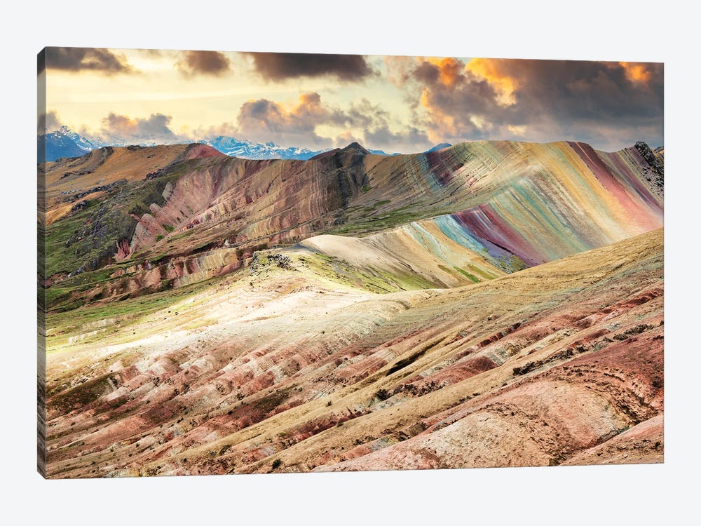 Beautiful Rainbow Mountain by Philippe Hugonnard 1-piece Canvas Art