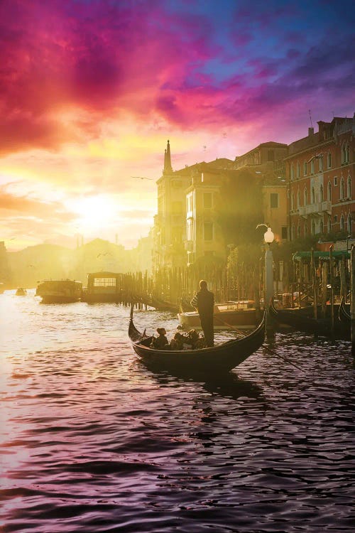 Venetian Sunlight - Pink Sunset by Philippe Hugonnard wall art