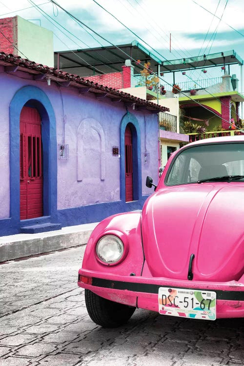 Pink VW Beetle Car