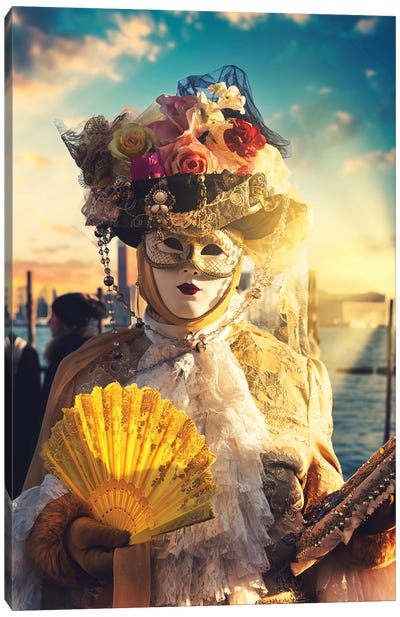 Venetian Sunlight - Carnival Of Venice Canvas Art Print