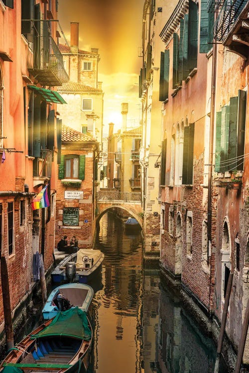 Venetian Sunlight - Rio Tera Secondo Sunset by Philippe Hugonnard wall art