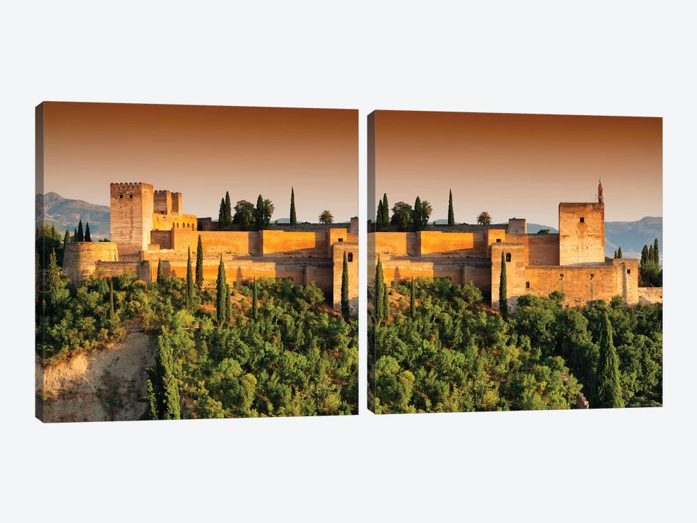 Sunset Over The Alhambra Diptych by Philippe Hugonnard 2-piece Art Print