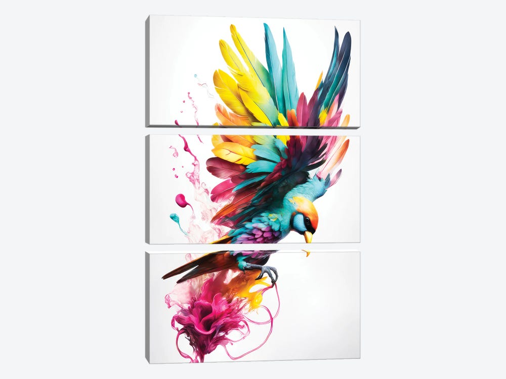 Xtravaganza Elegance Bird by Philippe Hugonnard 3-piece Canvas Wall Art