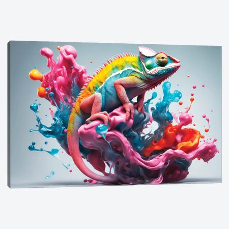 Xtravaganza The Chameleon Canvas Print #PHD3051} by Philippe Hugonnard Canvas Art Print