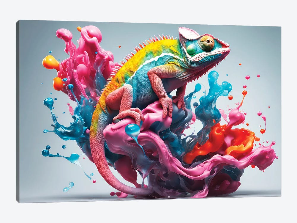 Xtravaganza The Chameleon by Philippe Hugonnard 1-piece Canvas Art