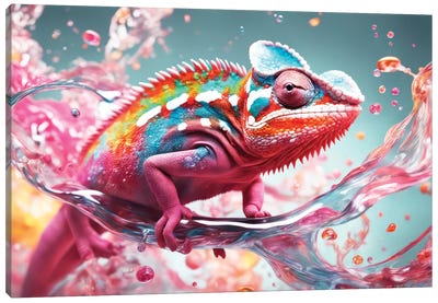 Xtravaganza Chameleon Look Canvas Art Print - Chameleon Art