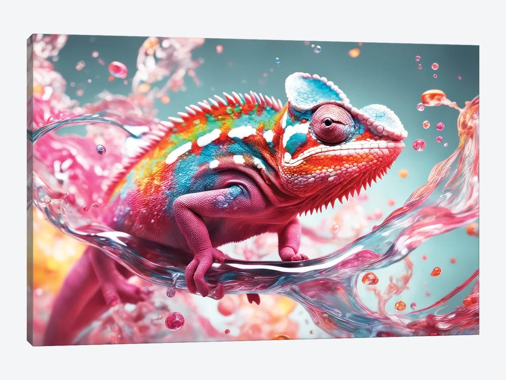 Xtravaganza Chameleon Look by Philippe Hugonnard 1-piece Canvas Art Print