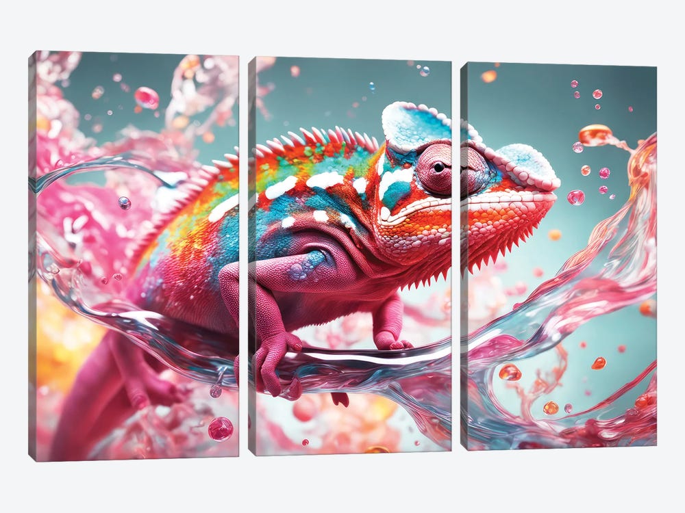 Xtravaganza Chameleon Look by Philippe Hugonnard 3-piece Art Print