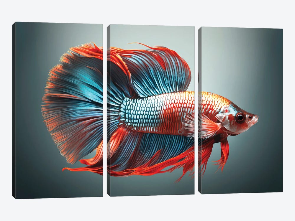 Xtravaganza Serenity Fish by Philippe Hugonnard 3-piece Canvas Art