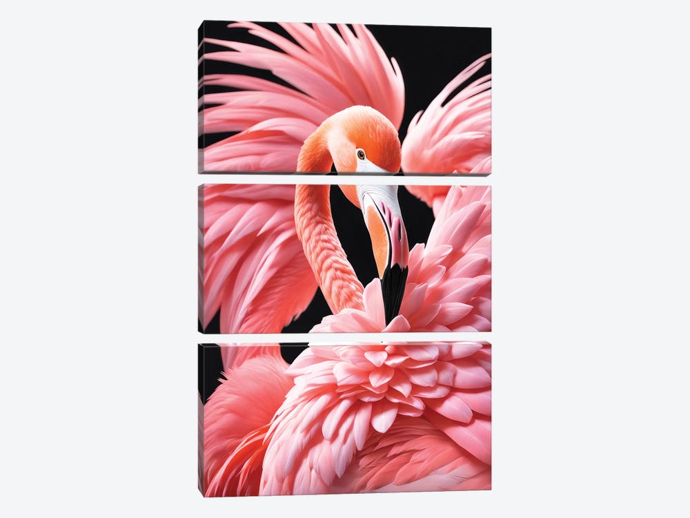 Xtravaganza Pretty Flamingo by Philippe Hugonnard 3-piece Canvas Art Print