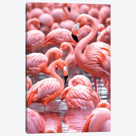 Xtravaganza The Flamingos Canvas Print #PHD3057} by Philippe Hugonnard Canvas Art