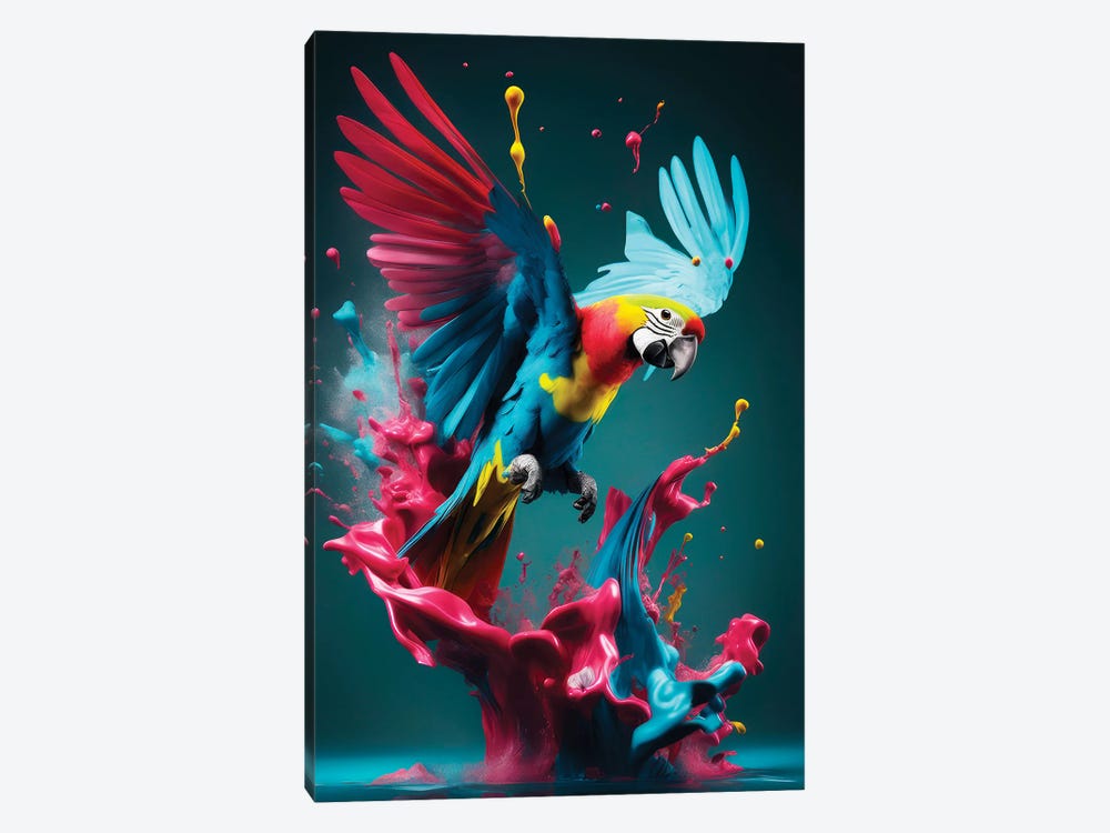 Xtravaganza Blue Macaw by Philippe Hugonnard 1-piece Canvas Wall Art