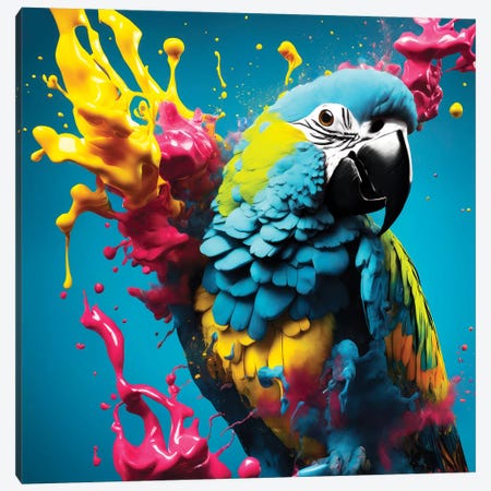 Xtravaganza The Blue Macaw Canvas Print #PHD3060} by Philippe Hugonnard Canvas Art