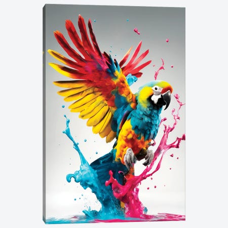 Xtravaganza Beautiful Macaw Canvas Print #PHD3061} by Philippe Hugonnard Canvas Wall Art