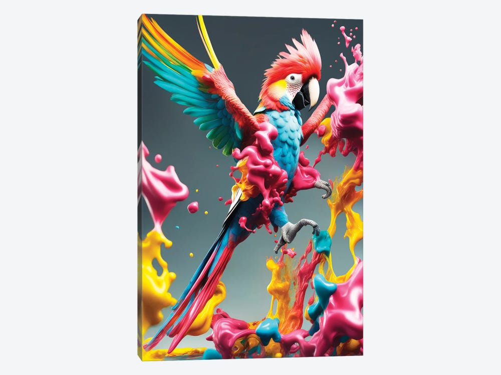 Xtravaganza Scarlet Macaw by Philippe Hugonnard 1-piece Canvas Art