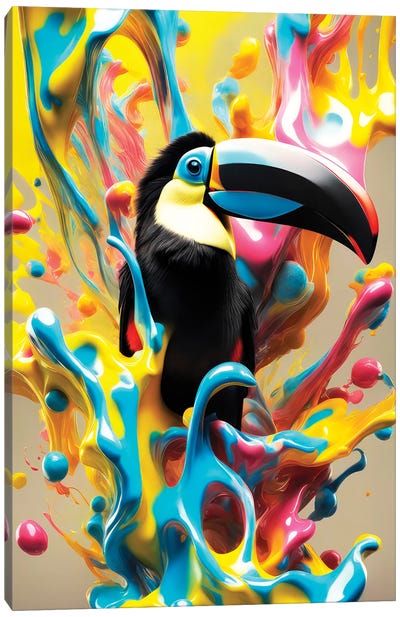 Xtravaganza Toucan Canvas Art Print - Philippe Hugonnard