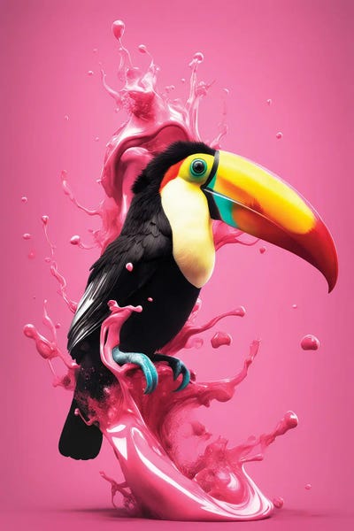 Xtravaganza Rosepink Toucan by Philippe Hugonnard art print