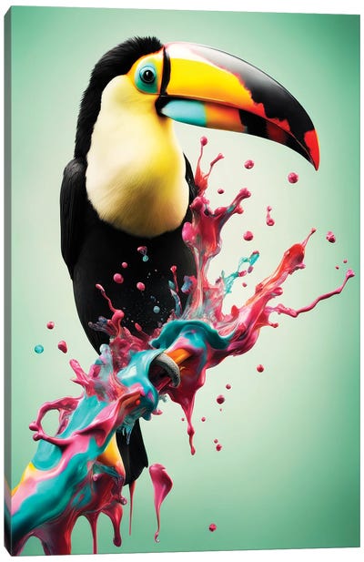 Xtravaganza Jade Toucan Canvas Art Print - Philippe Hugonnard
