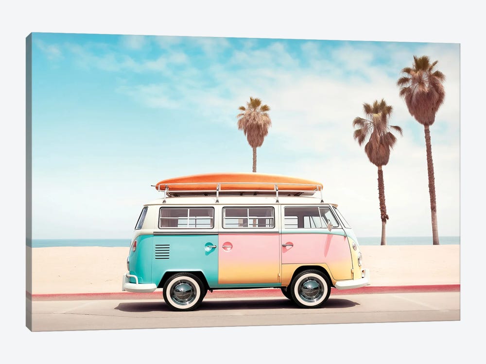 VW Van On The Beach by Philippe Hugonnard 1-piece Canvas Art Print