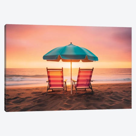 Summer Sunset Canvas Print #PHD3069} by Philippe Hugonnard Canvas Art