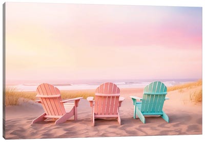 Relaxing Beach Canvas Art Print - Philippe Hugonnard