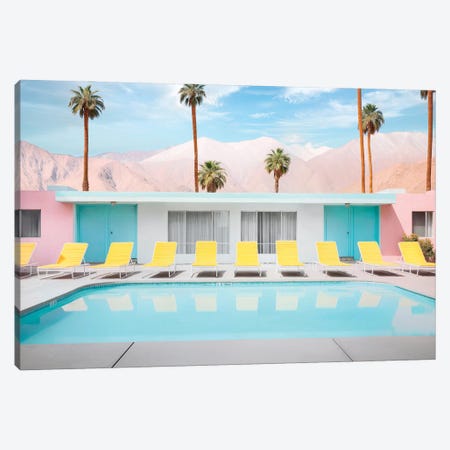 Palm Springs Pool Day Canvas Print #PHD3079} by Philippe Hugonnard Canvas Art Print