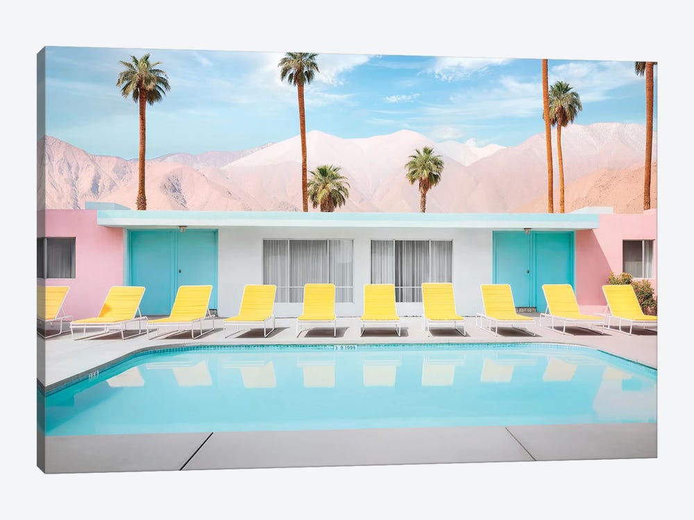 Palm Springs Pool Day by Philippe Hugonnard 1-piece Canvas Wall Art