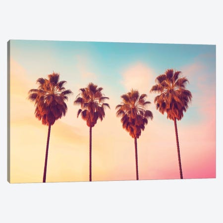 L.A Sunset Palms Canvas Print #PHD3083} by Philippe Hugonnard Canvas Art