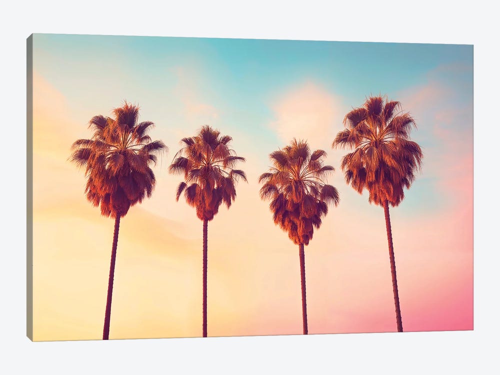 L.A Sunset Palms by Philippe Hugonnard 1-piece Canvas Art Print