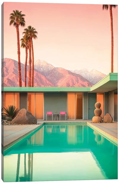 Motel 66 Palm Springs Canvas Art Print - Palm Springs Art