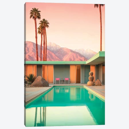 Motel 66 Palm Springs Canvas Print #PHD3085} by Philippe Hugonnard Canvas Print